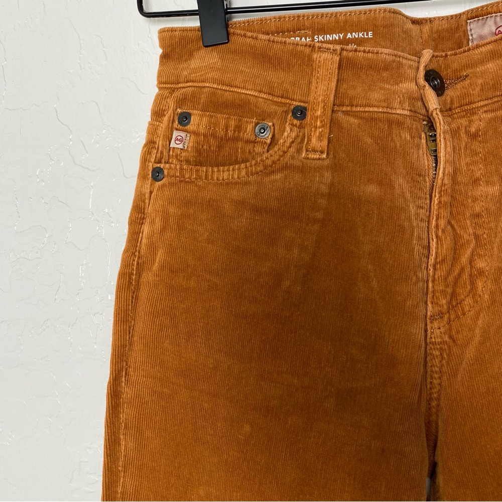 AG Golden Brown Corduroy Farrah Skinny Ankle Pants - Picture 4 of 11